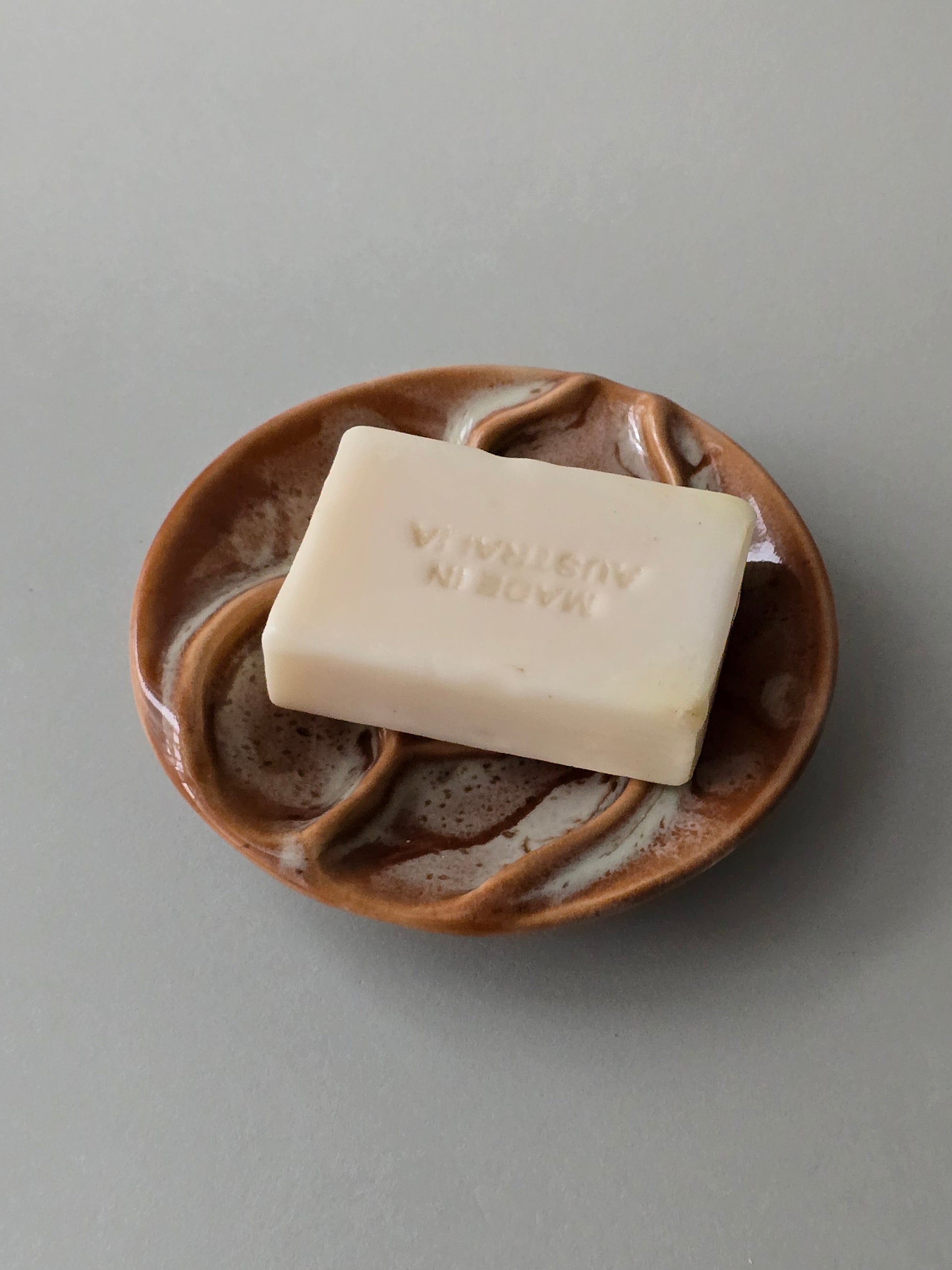 The Sculpted Soap Dish in Caramel Sundae