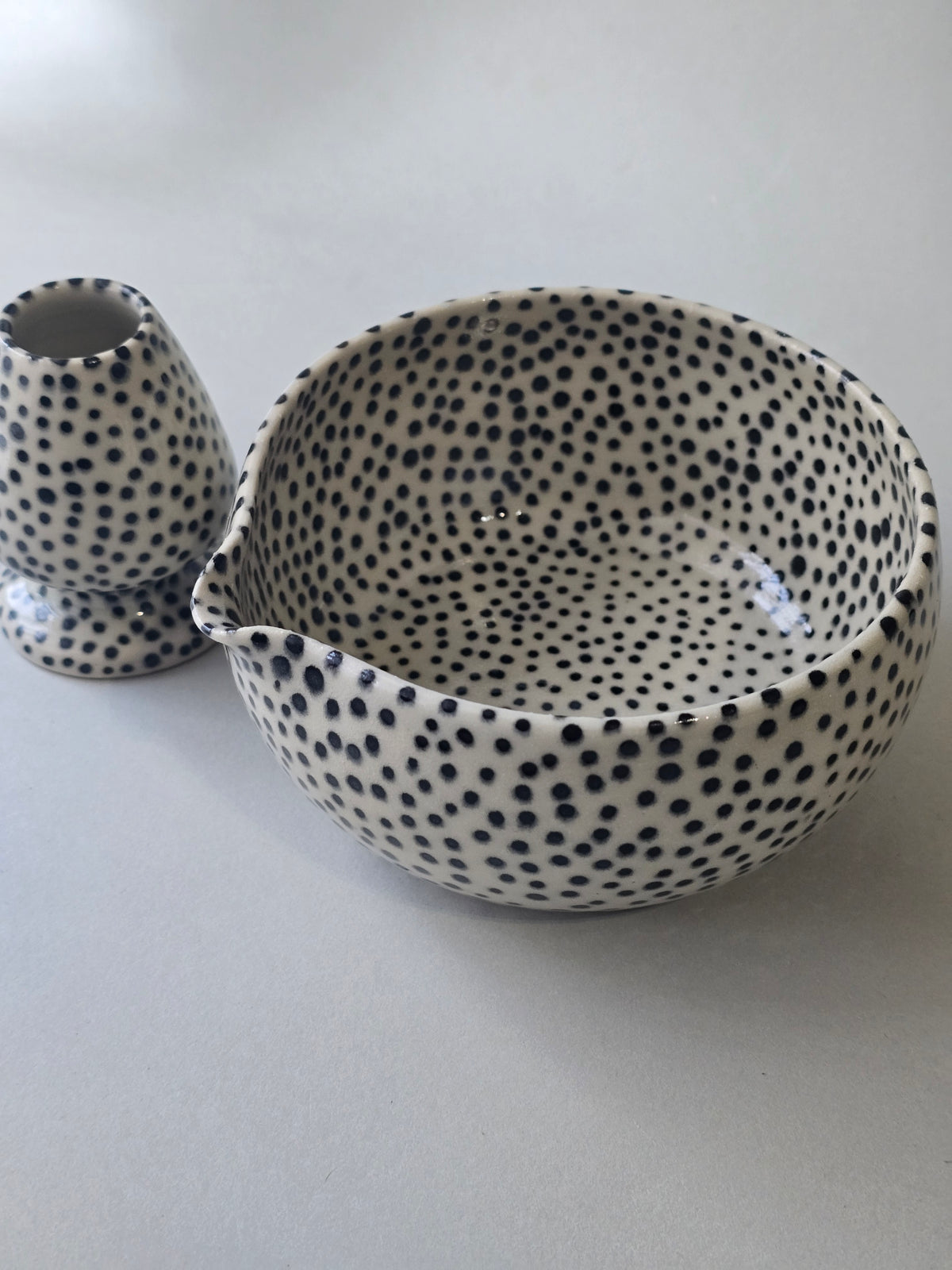 Matcha bowl and whisk holder set