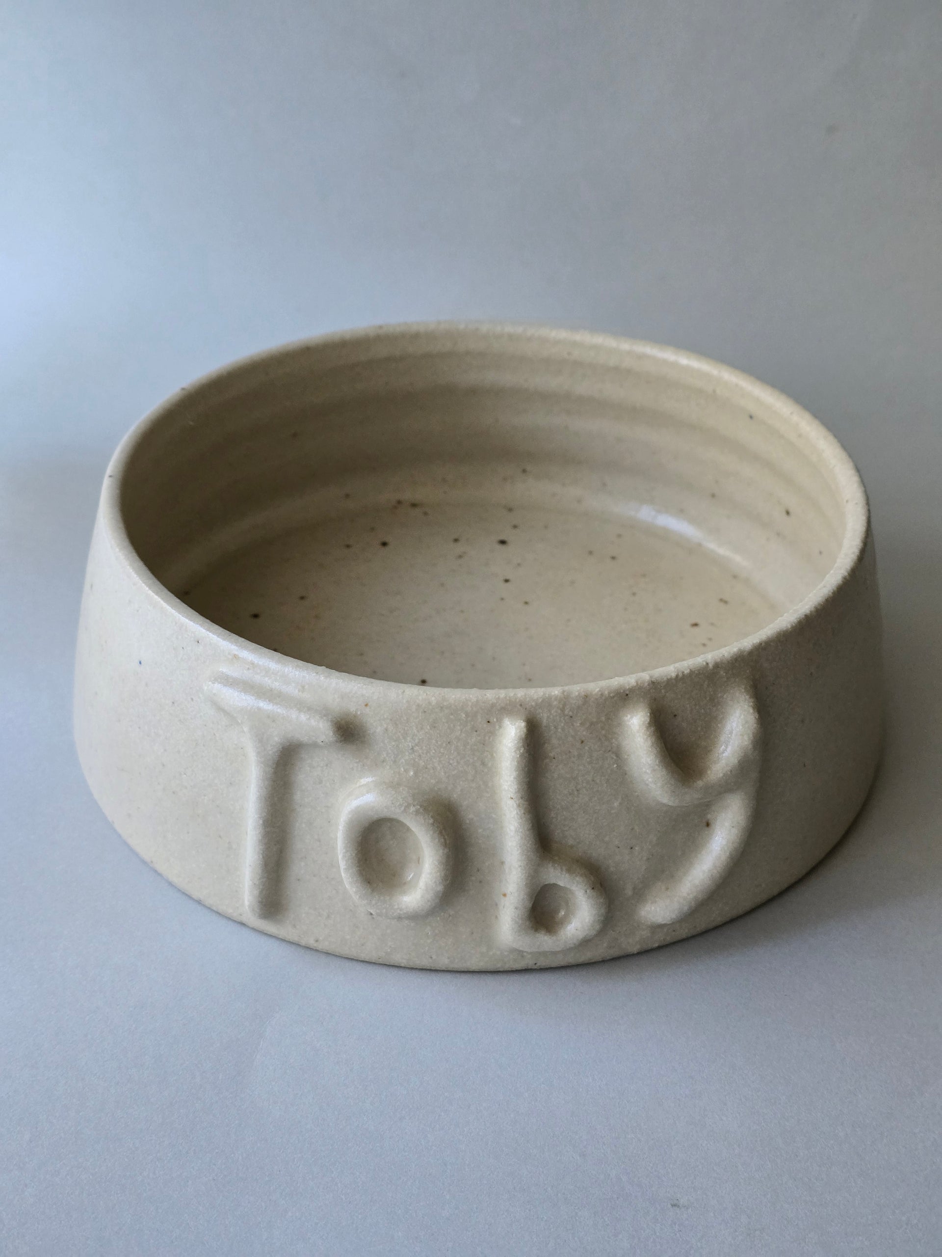 Bespoke Pet Bowl in Oatmeal Speckle - Made to order
