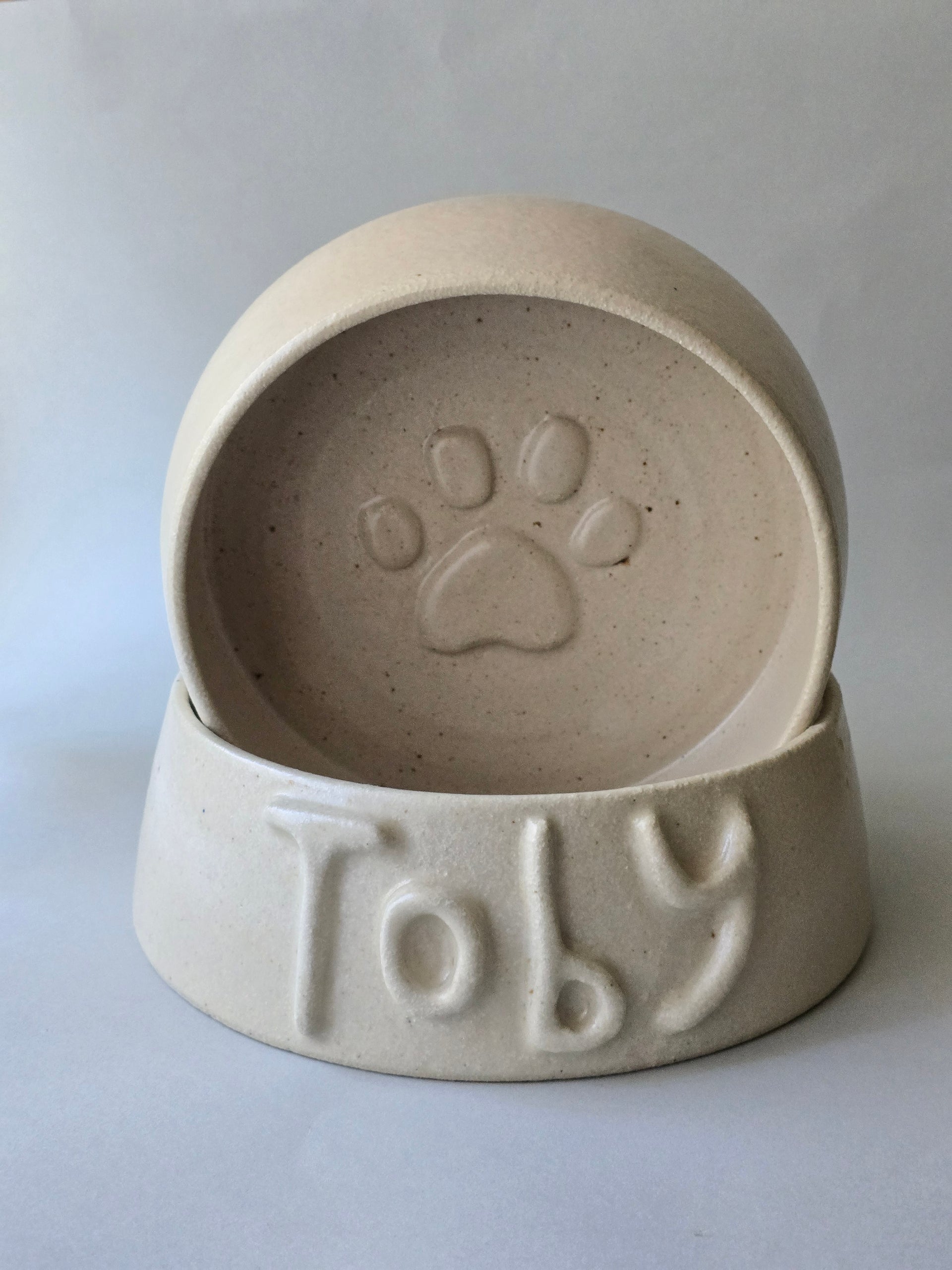 Bespoke Pet Bowl in Oatmeal Speckle - Made to order