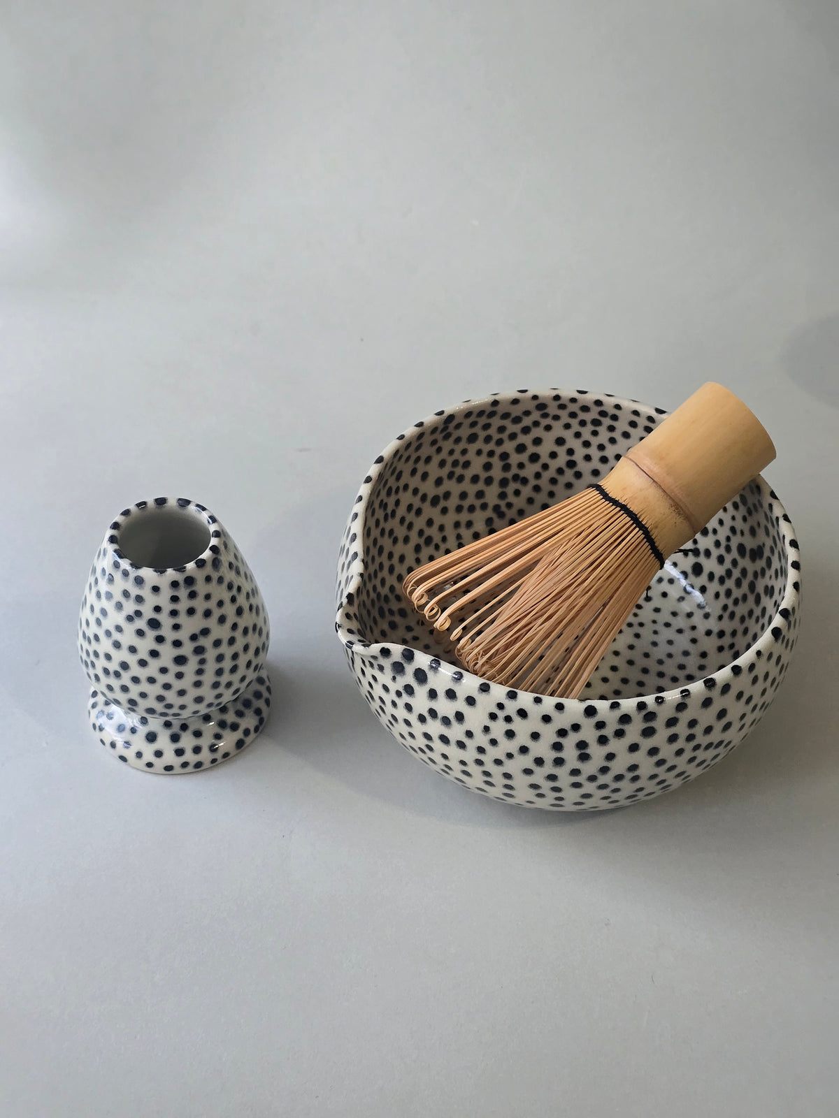 Matcha bowl and whisk holder set