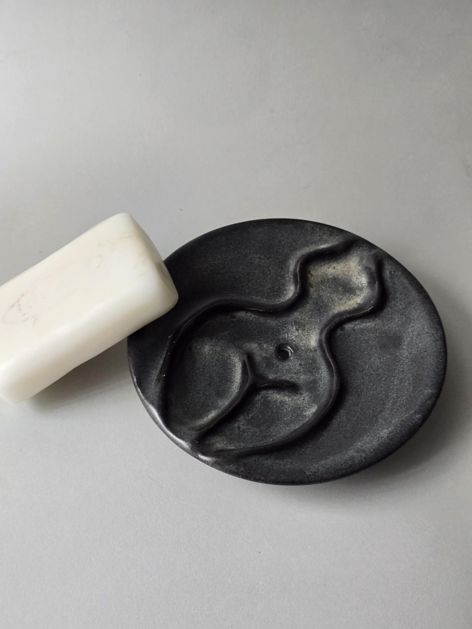 The Sculpted Soap Dish in Midnight Storm