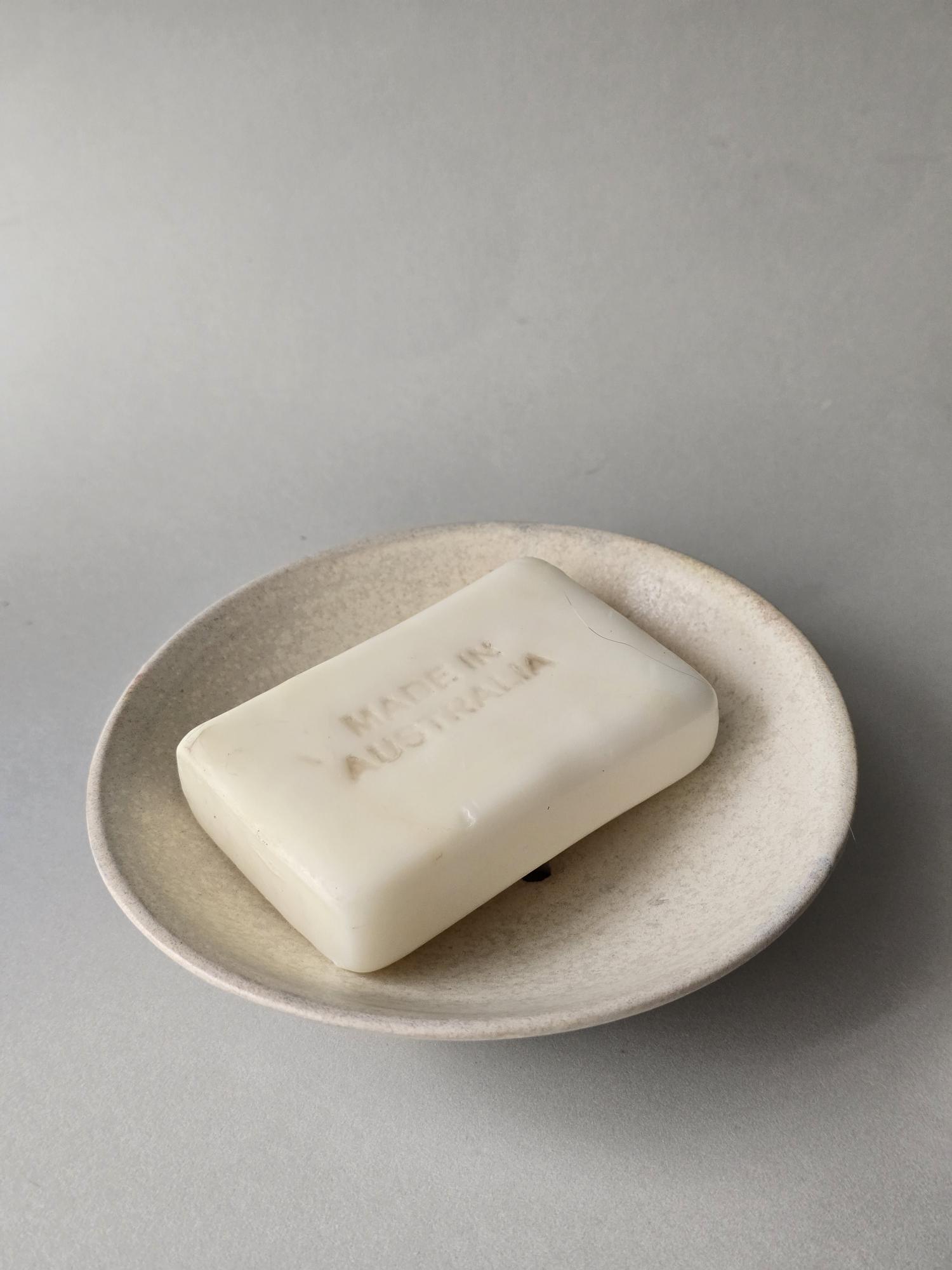 The Pure Soap Dish in Warm Cotton