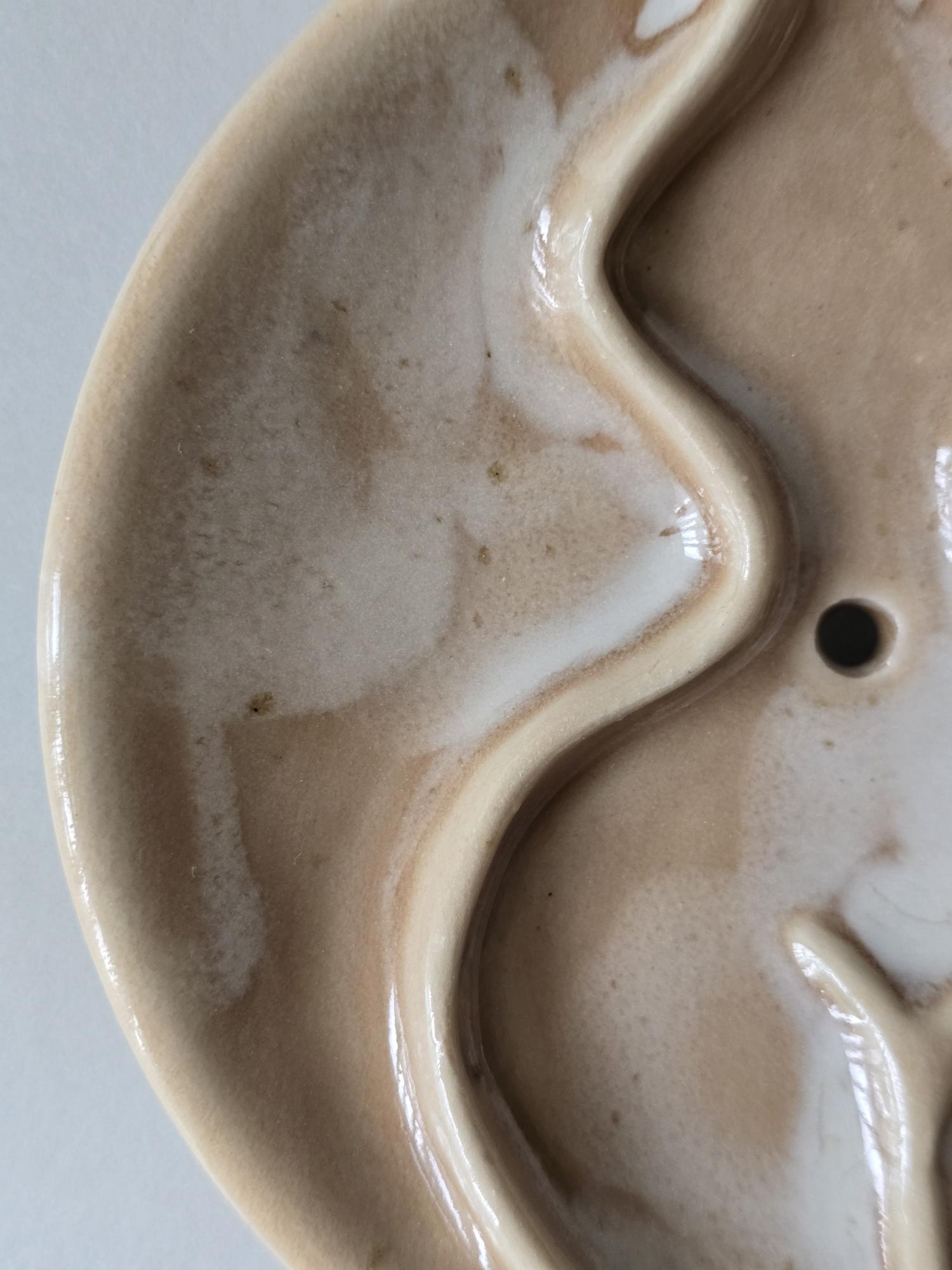 The Sculpted Soap Dish in Mottled Honey