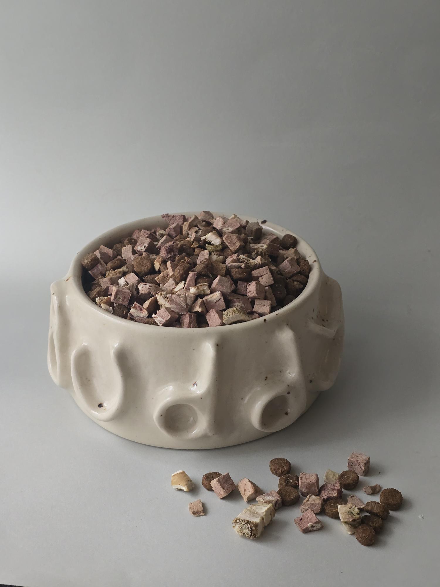 Bespoke Pet Bowl in Oatmeal Speckle - Made to order