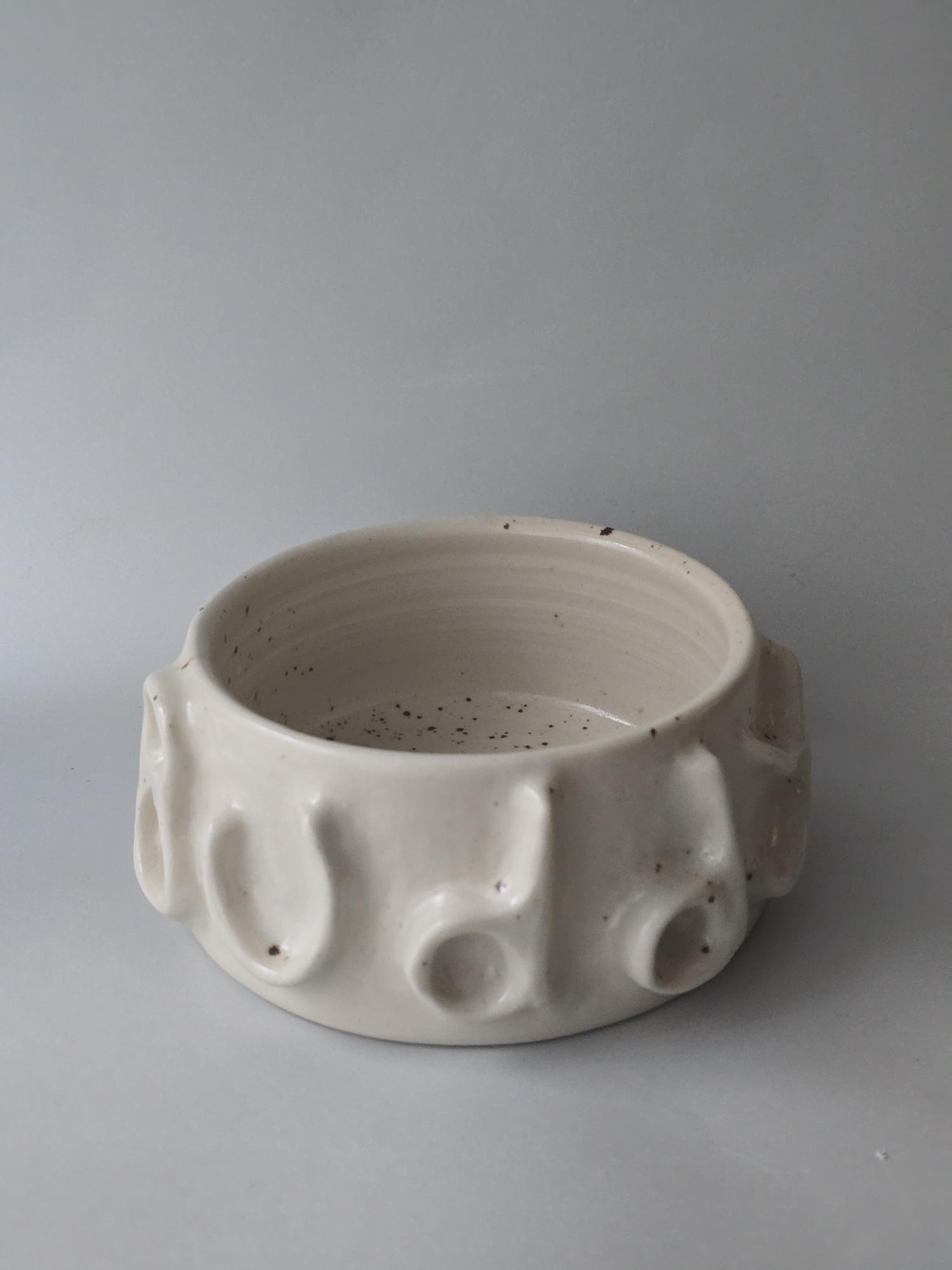 Bespoke Pet Bowl in Oatmeal Speckle - Made to order