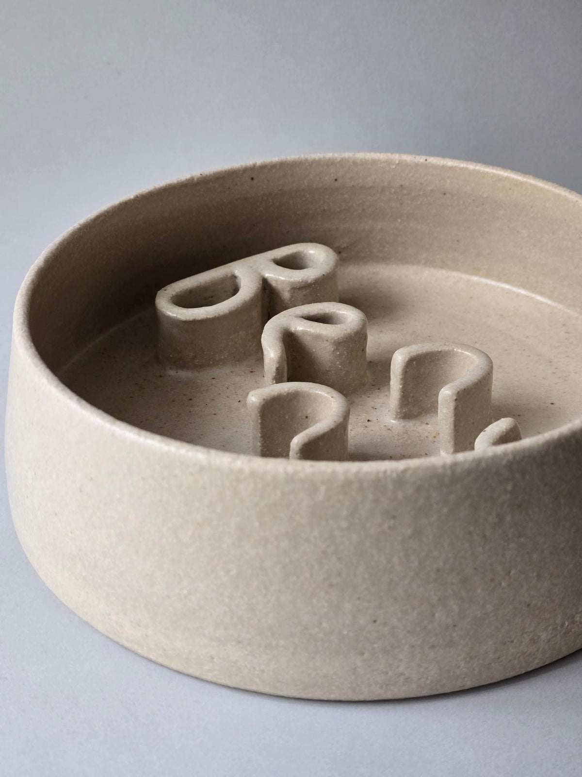 Personalised Slow-Feeder Pet Bowl in Oatmeal Speckle