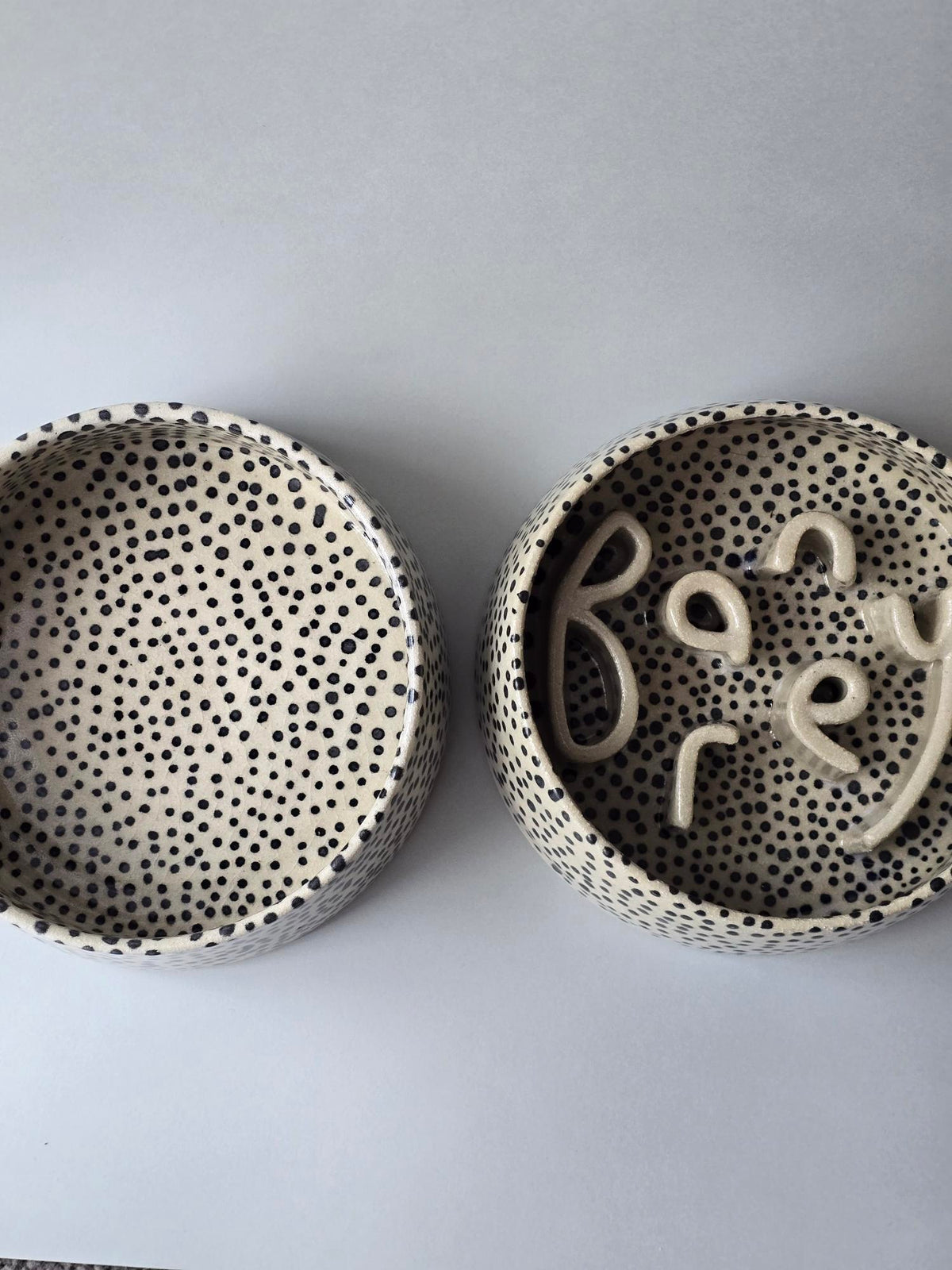 Personalised Slow-Feeder Pet Bowl in Spotty