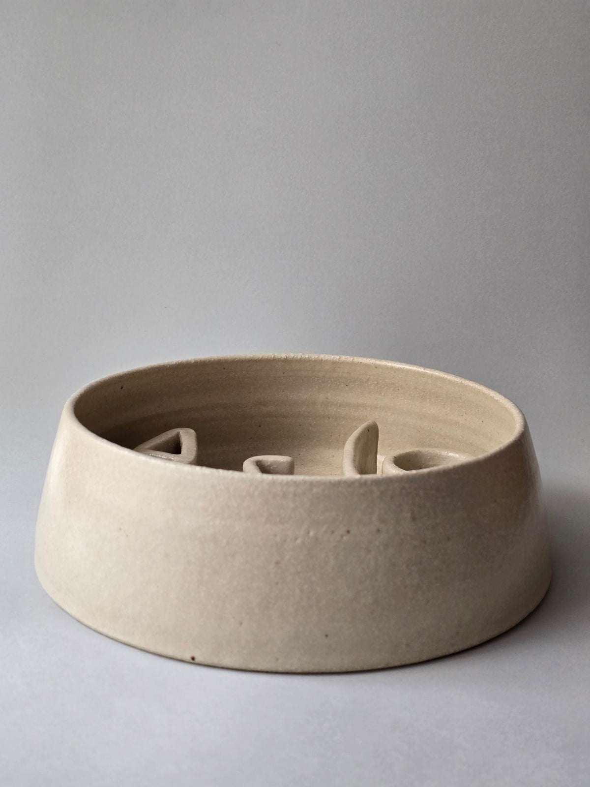 Personalised Slow-Feeder Pet Bowl in Oatmeal Speckle